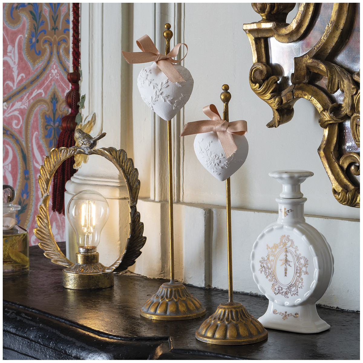 Decoração com aroma de coração bordado - Rose Élixir - Image 2