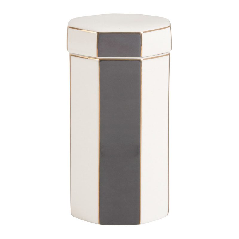 Favoritos Frasco de algodão de cerâmica Madame de Récamier - Cinza