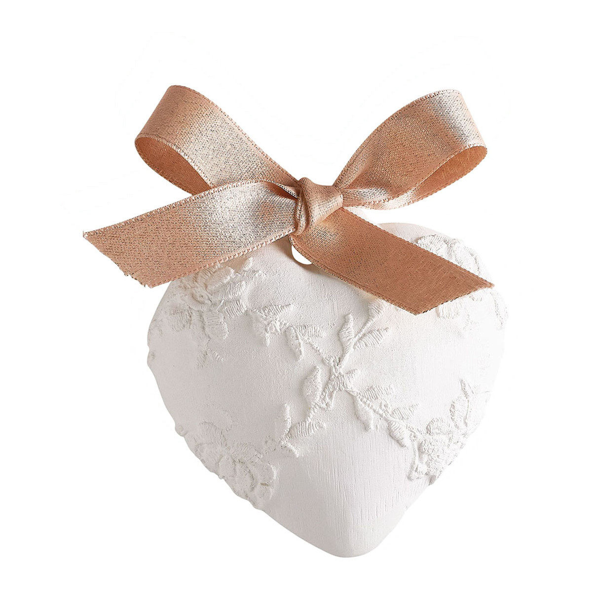 Decoração Perfumada Coração Bordado - Modelo Grande - Elixir de Rosa