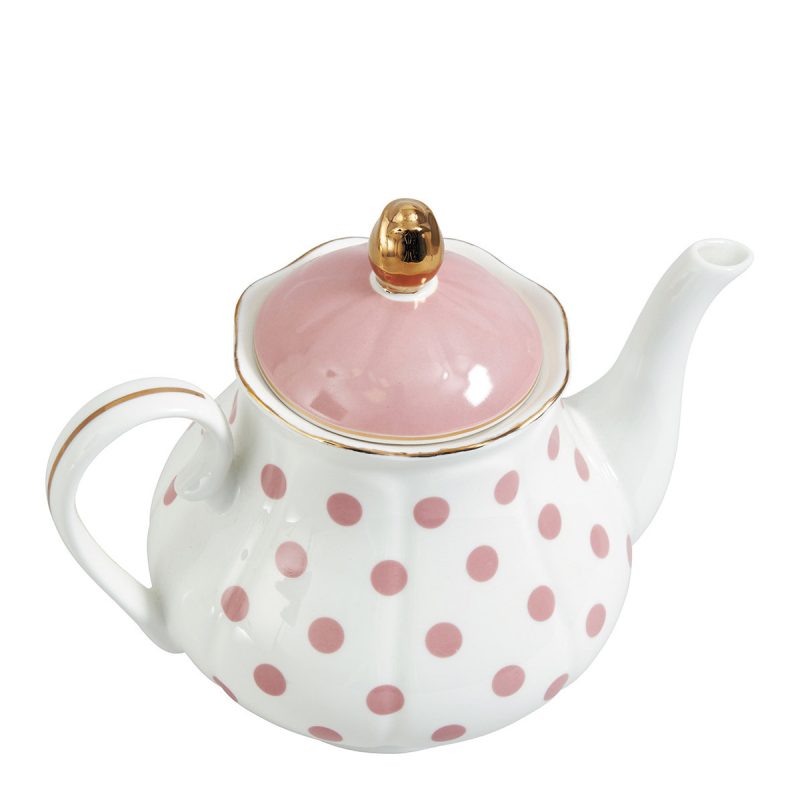 Bule Madame de Récamier - Bolinhas Rosa