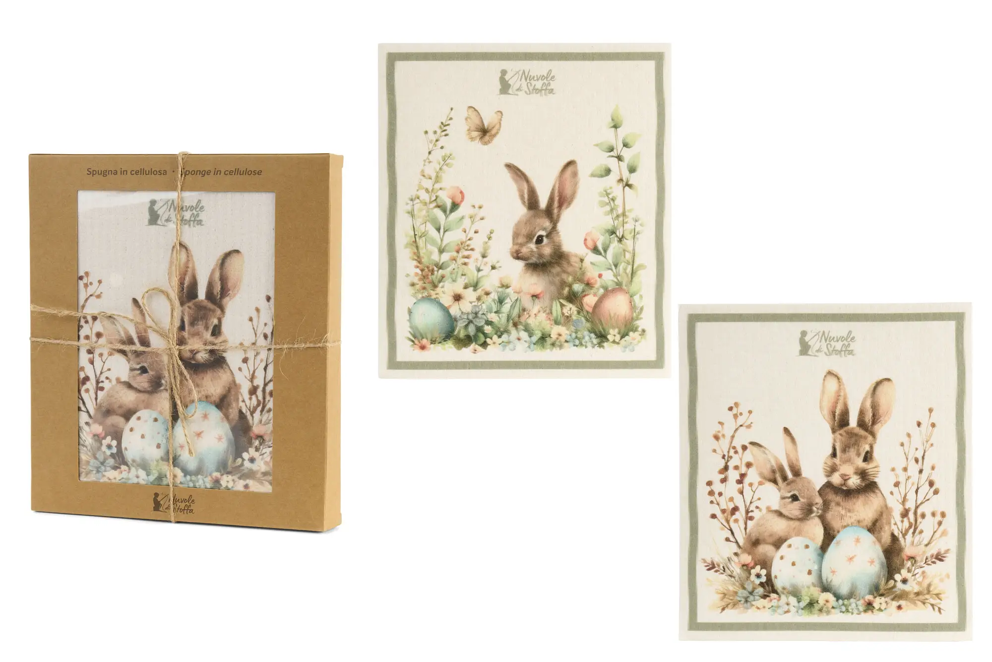 Caixa 6un. pano Esponja Coelho - Pepen